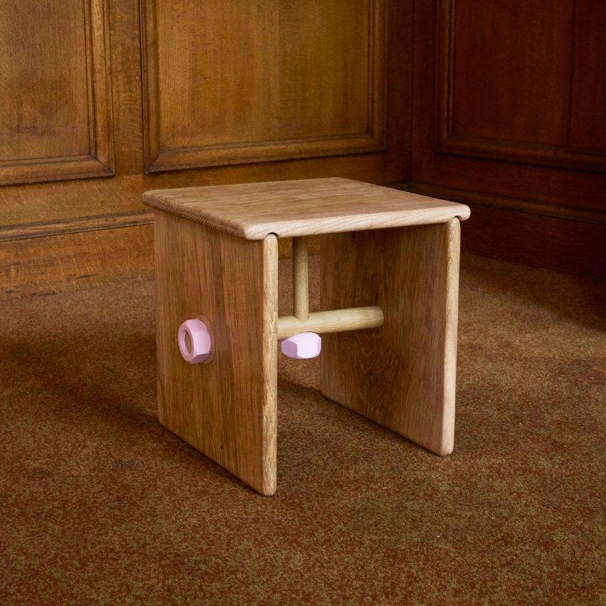 Screwssssss stool by Matteo Voisin