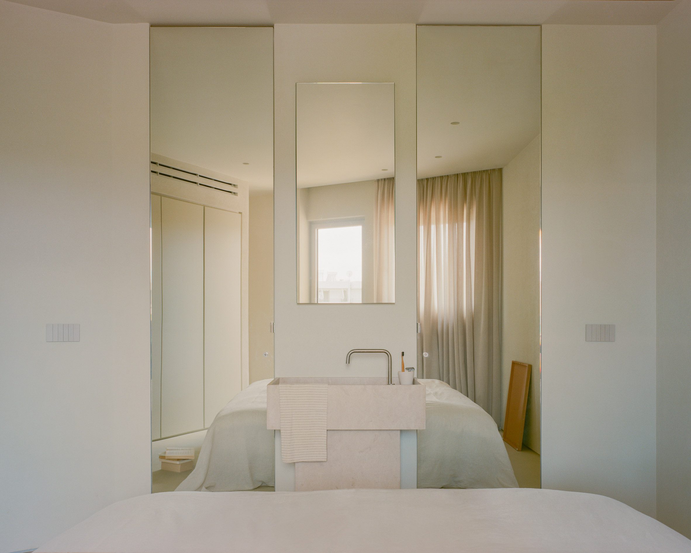 Vanity in a bedroom