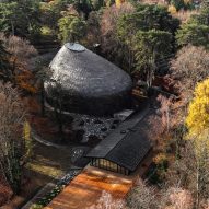 Acoustics shape design of copper-clad concert hall in Evian
