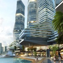 Gómez Platero proposes four skyscrapers for Miami bay