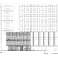 Elevation of Mandarin Oriental The Landmark hotel facade by Neri&Hu