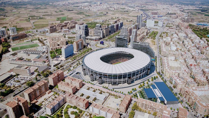Rendering of Nou Mestalla