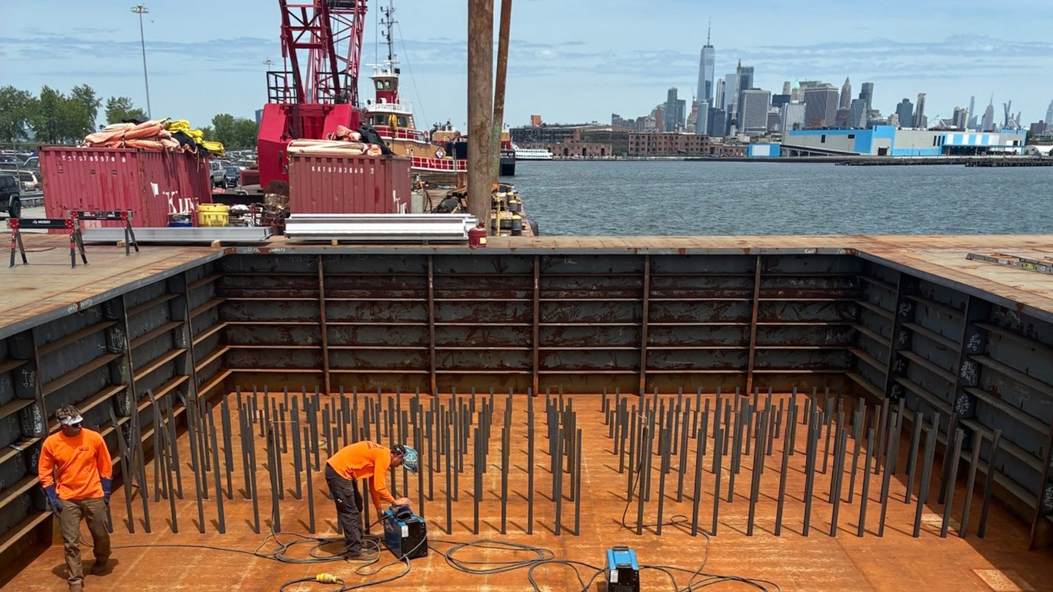 Floating +Pool prototype nearing completion in New York City
