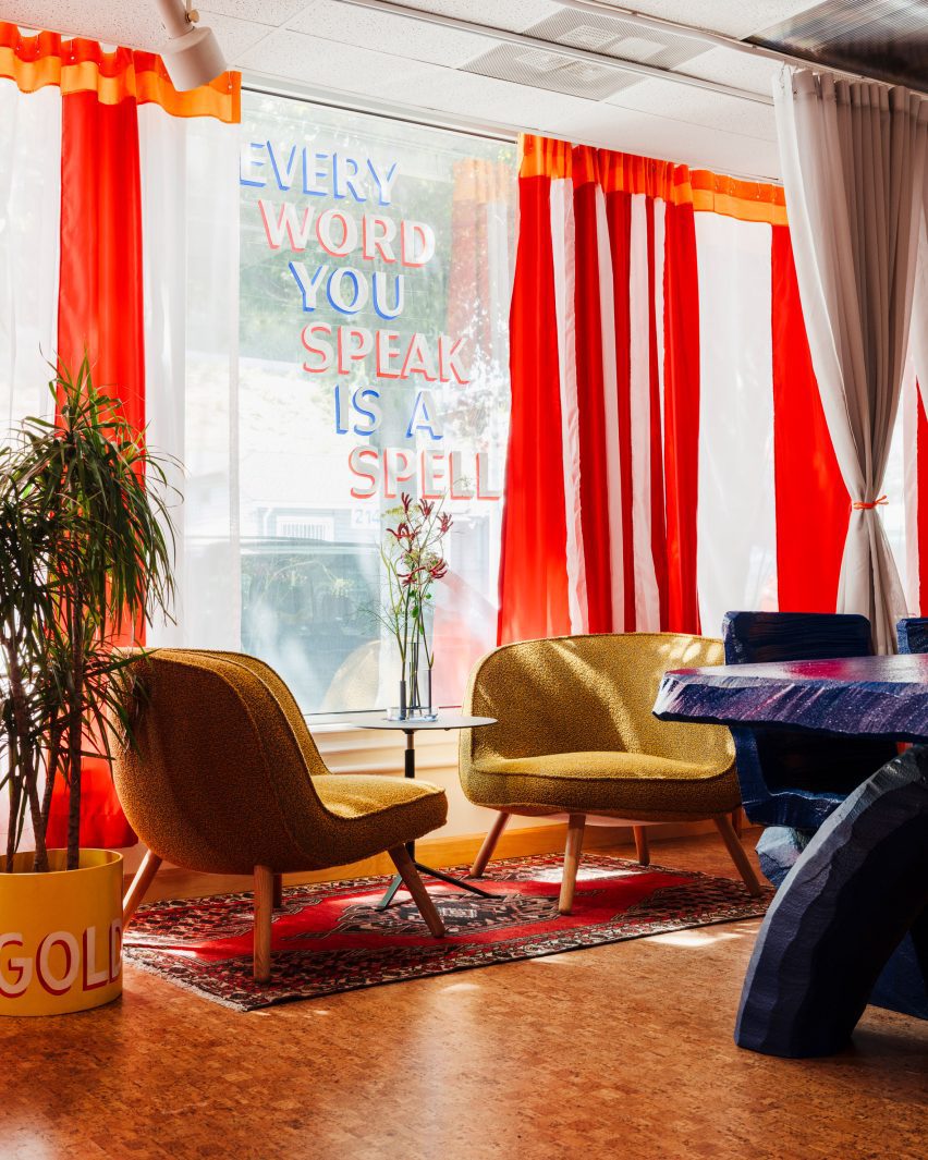 A pair of Bjarke Ingels chairs for Fritz Hansen placed by a window
