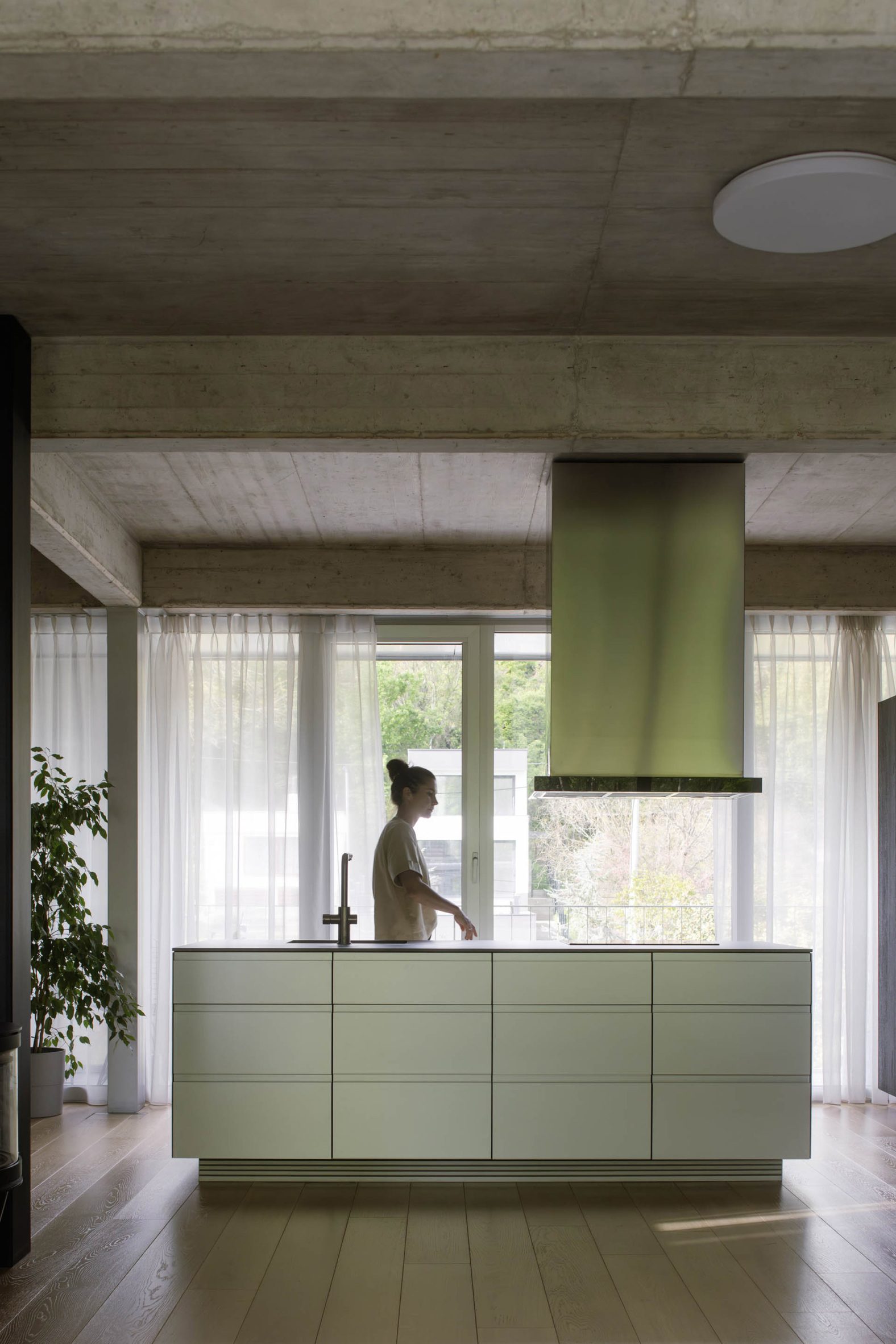 Cocina con isla incorporada