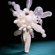 Robert Wun adorns couture gown with kaleidoscope of colourful balloons