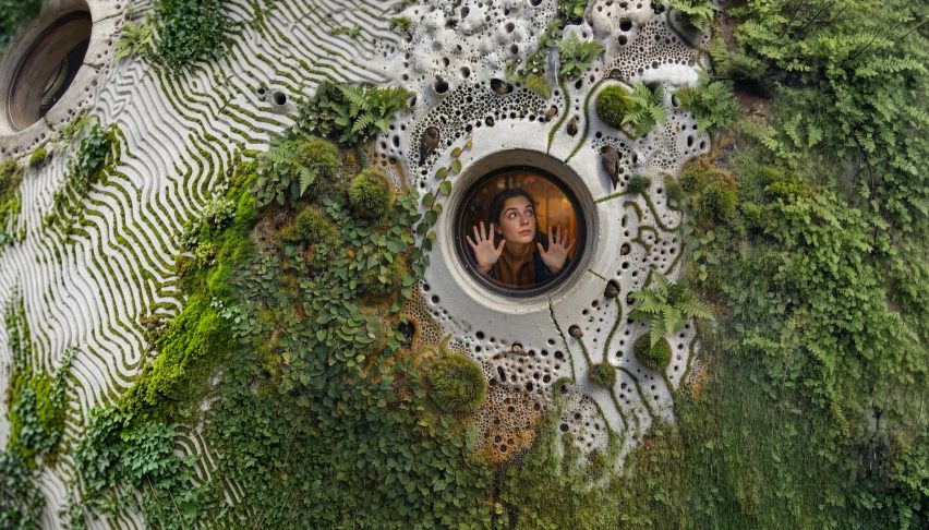 Render of a green wall by MVRDV