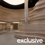 LMTLS creates wooden "gorge" inside New York skincare store