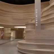 LMTLS creates wooden "gorge" inside New York skincare store