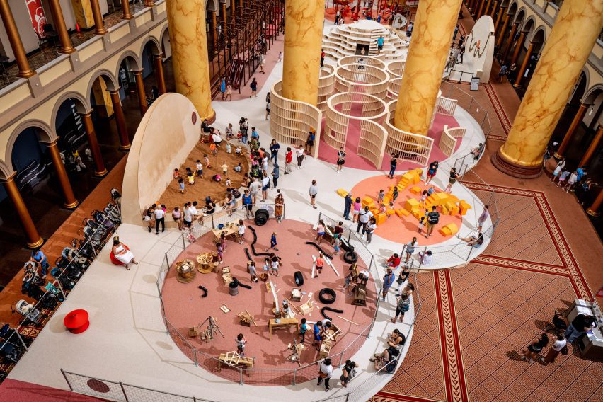 Playground installation in National Building Museum