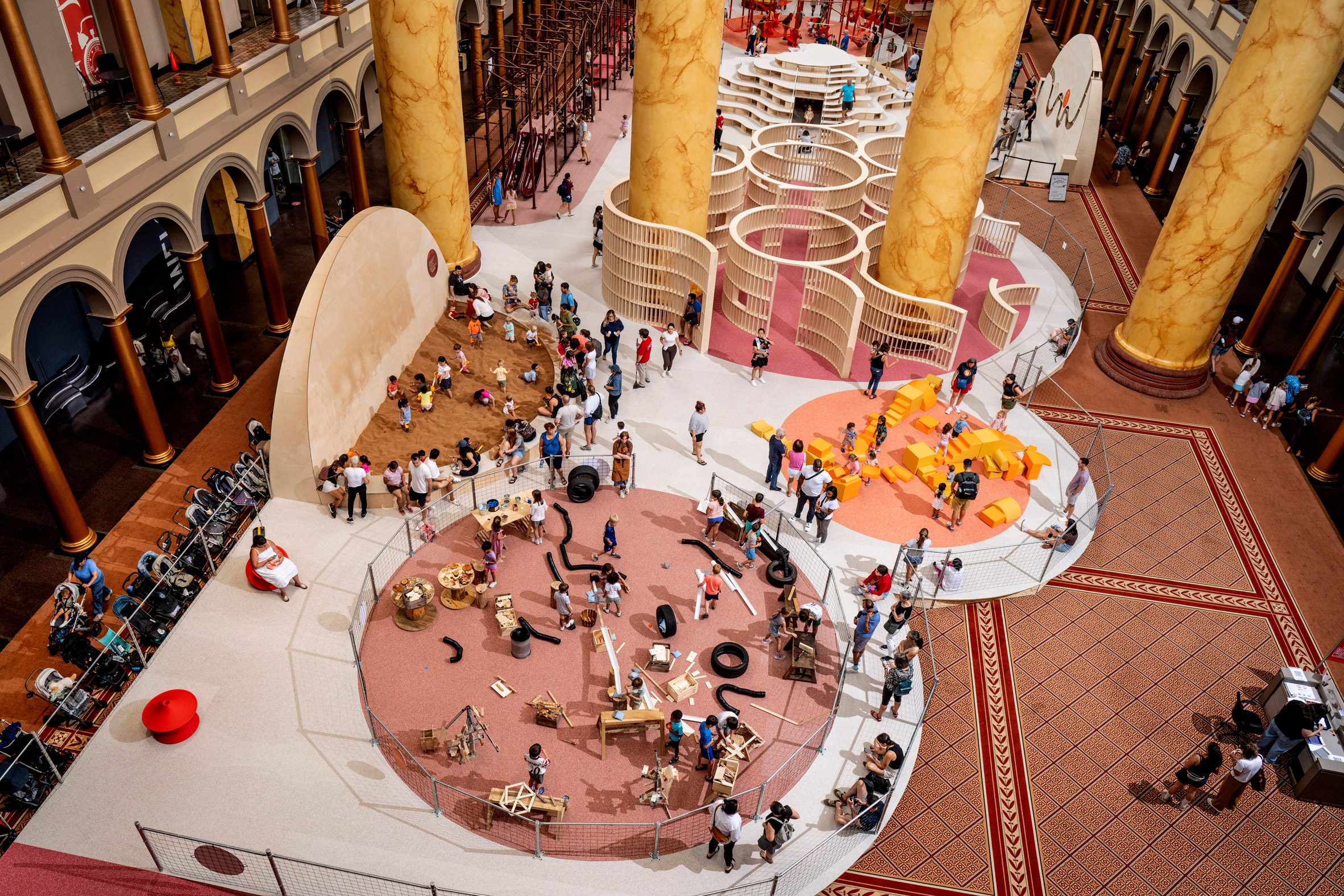 Playground installation in National Building Museum