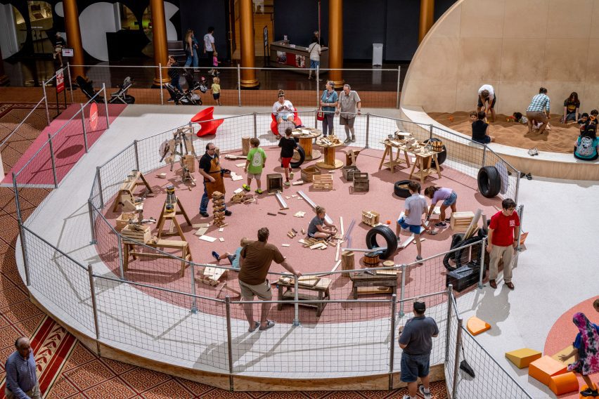 Playground installation in National Building Museum