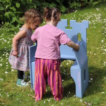 Casul chair unfolds to become a children's play set