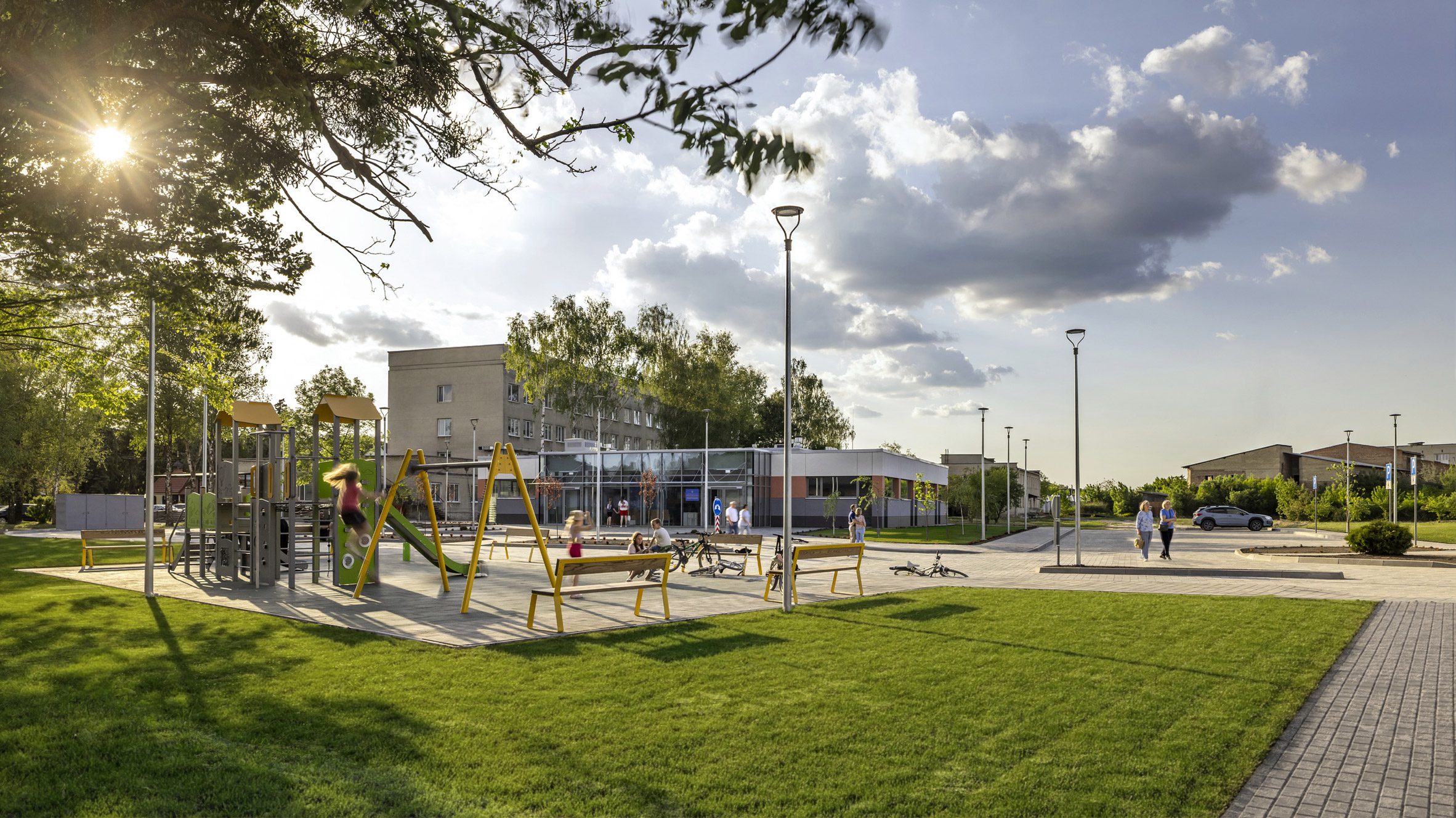 Playground at healthcare clinic by Sunflower Network