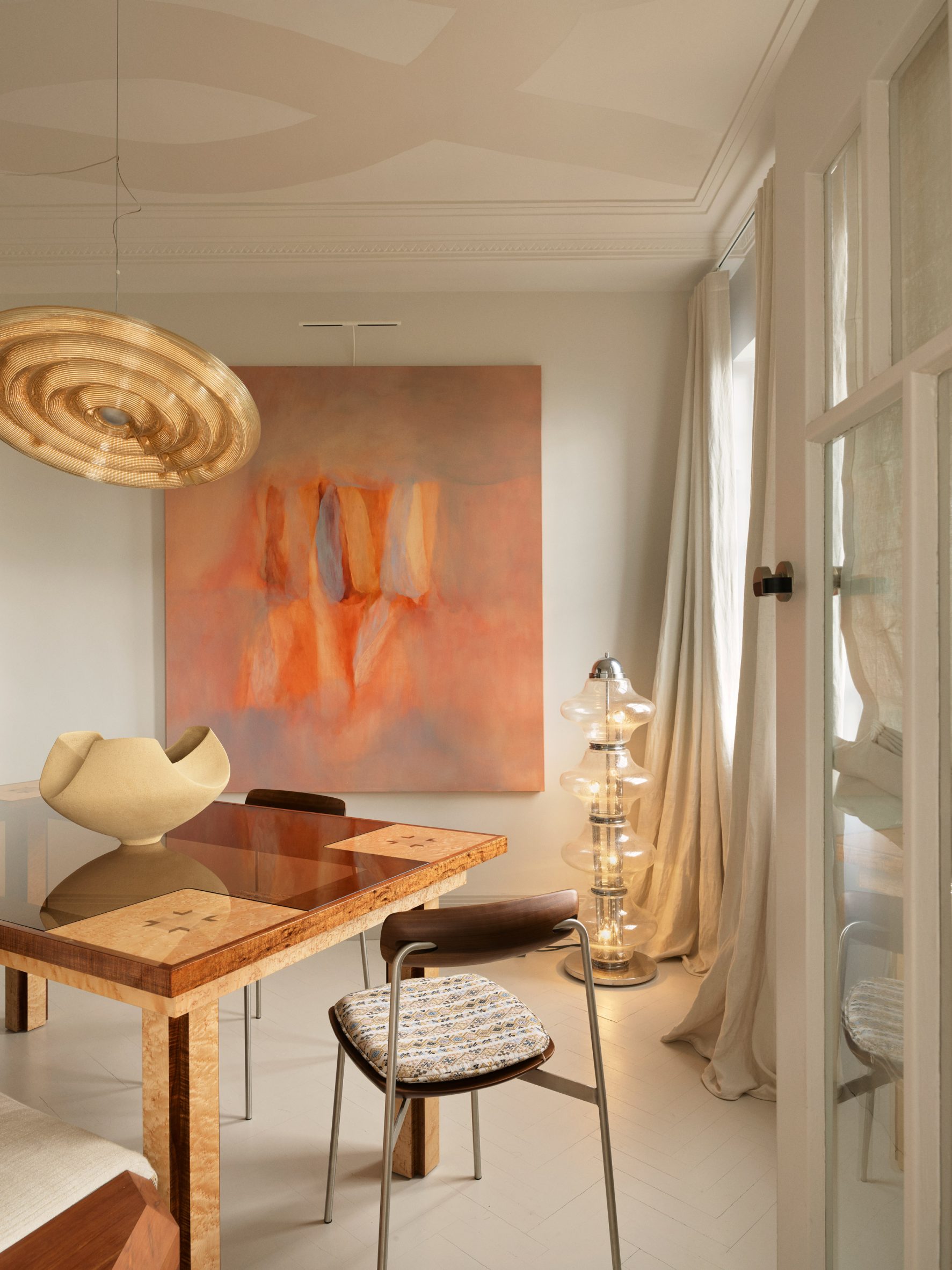 Interior of art deco apartment