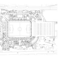 Ground floor plan of Tottenham Hotspur Stadium by Populous