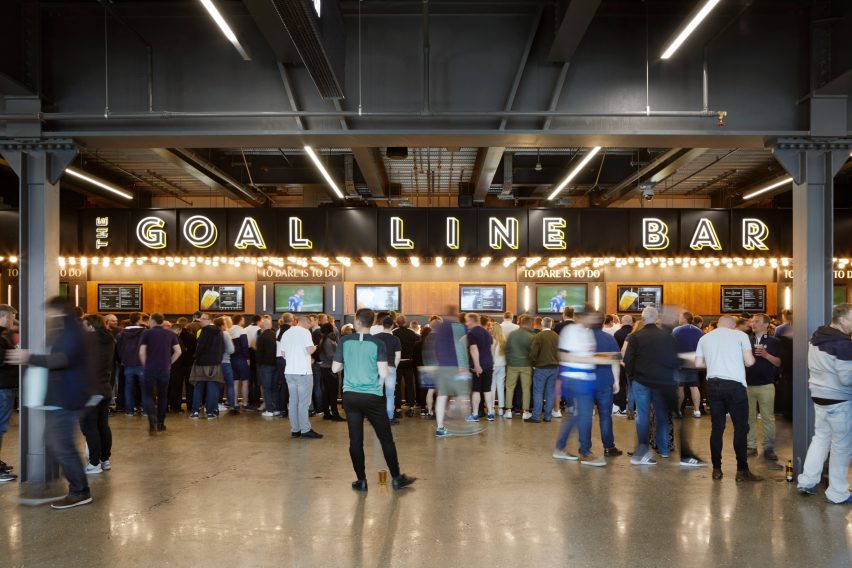 Goal Line bar at Tottenham Hotspur Stadium by Populous