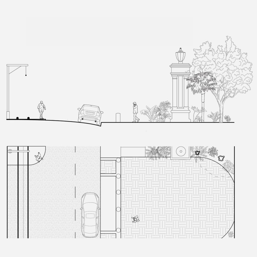 a black and white diagram of a building