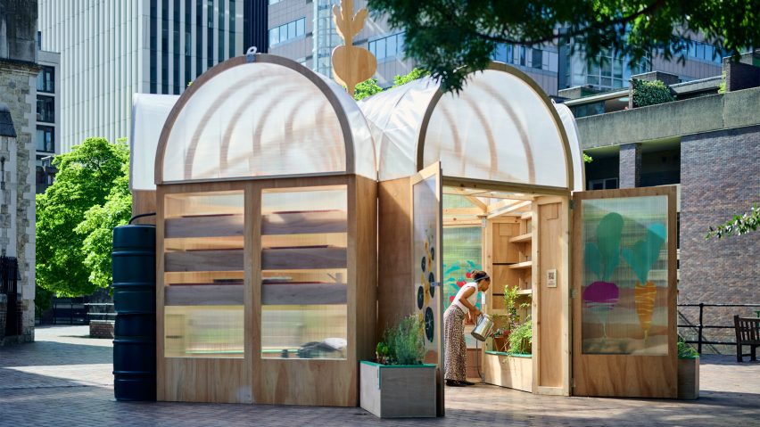 The Veggery greenhouse at the Barbican by Studio Folk Architects and Raskl