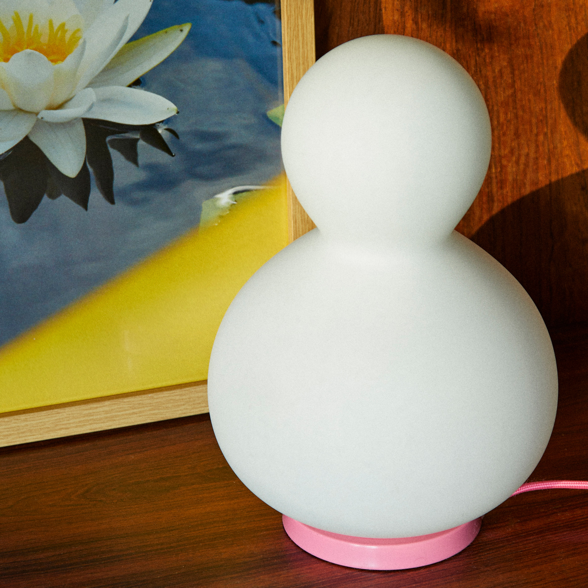 lámpara de mesa de calabaza