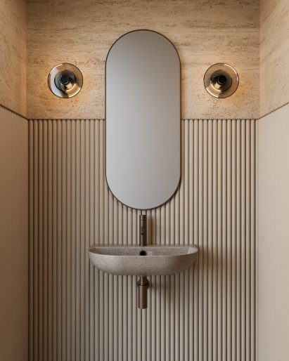 Soft Wood-Based Washbasin Collection by Woodio