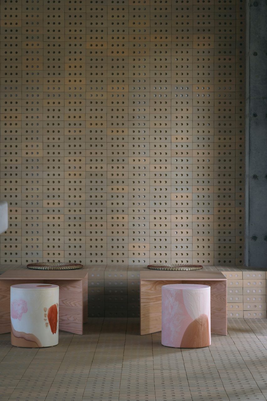 Perforated brick tiles