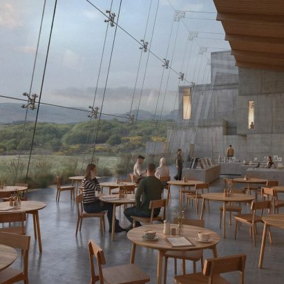 Render of converted industrial mill in the Lake District
