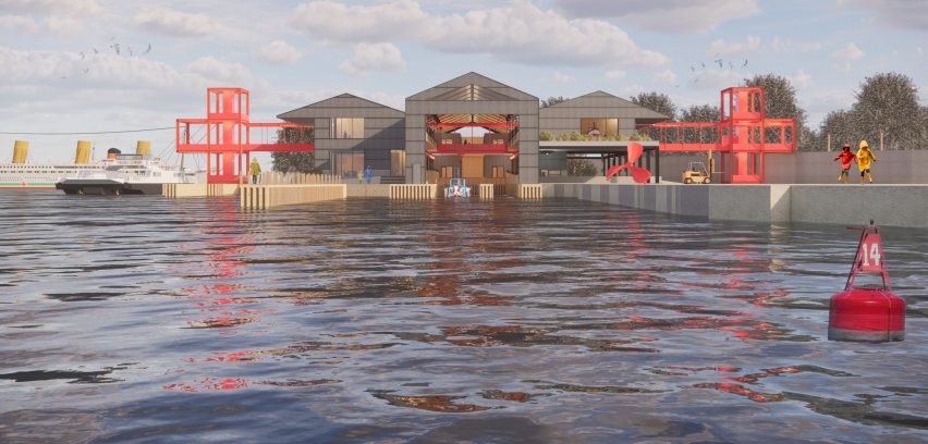 Render of South Shields dockyard