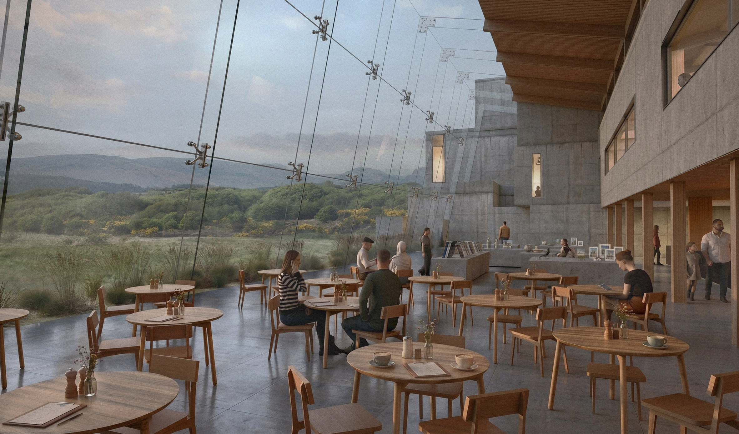 Render of converted industrial mill in the Lake District