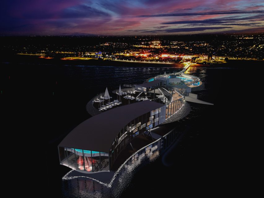 Render of a pier