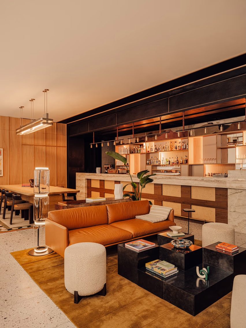 Seating area at Aethos Shoreditch