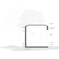 Section of The Earthen Retreat by AKSH Architects