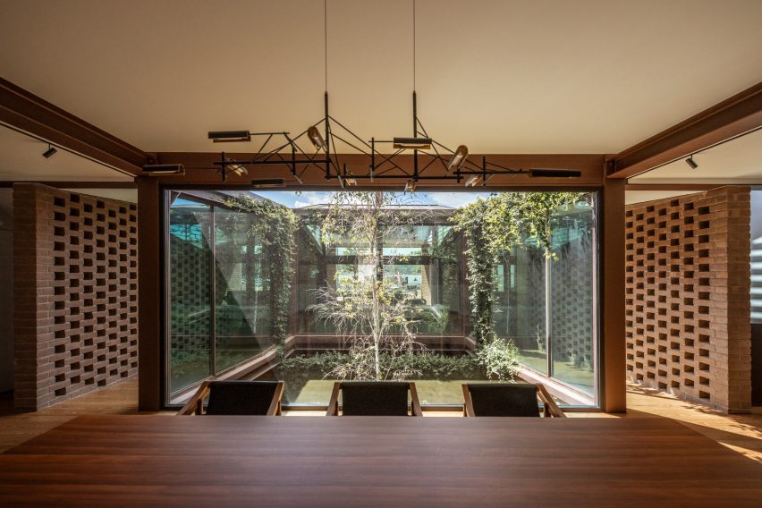 Interior view of Praia do Bom Sucesso house in Lisbon
