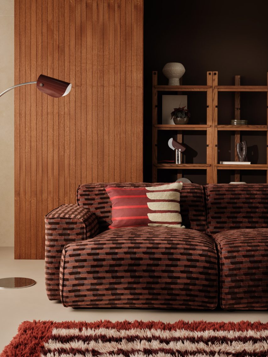 Patterned sofa