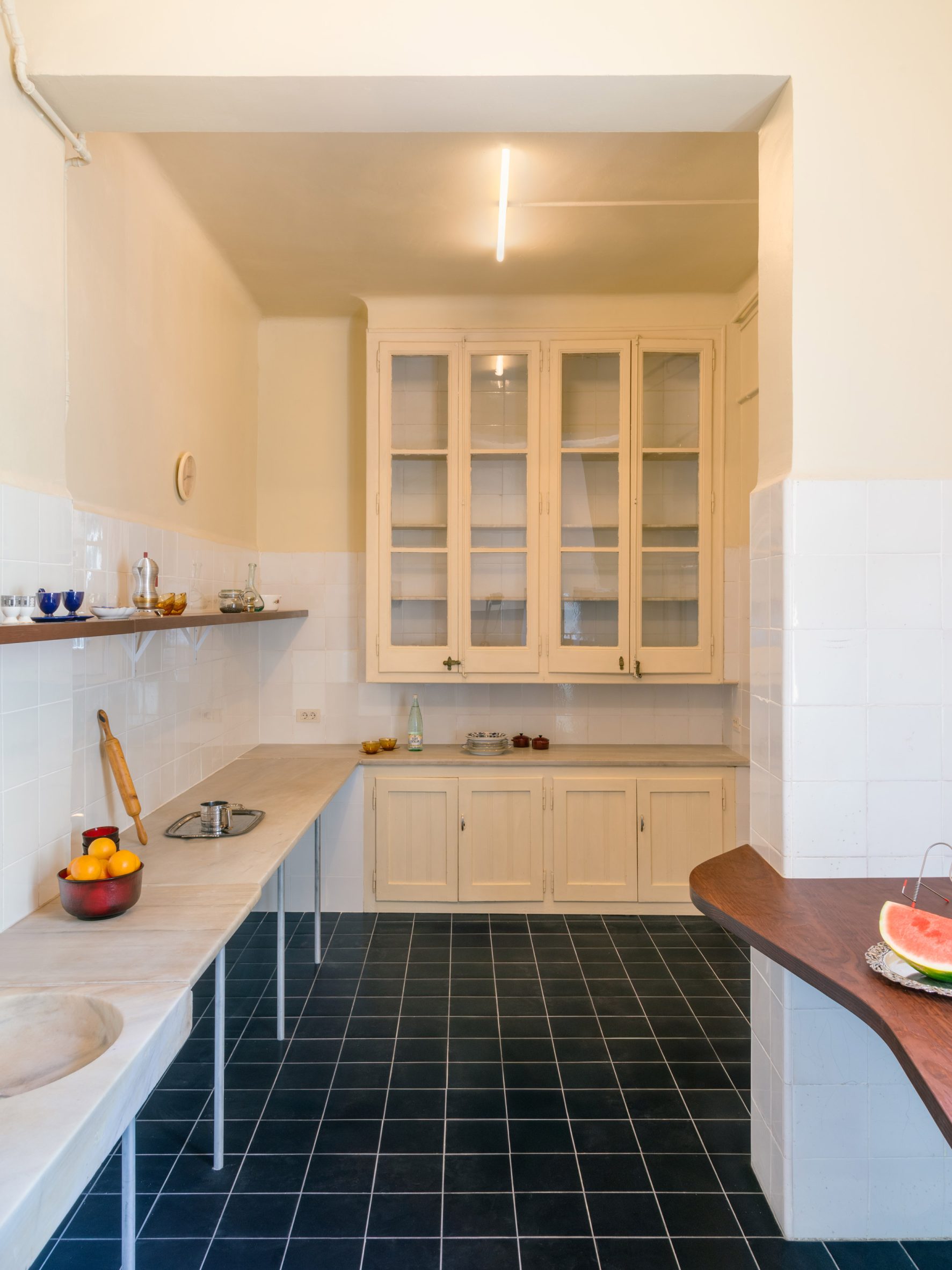 Tile-clad kitchen