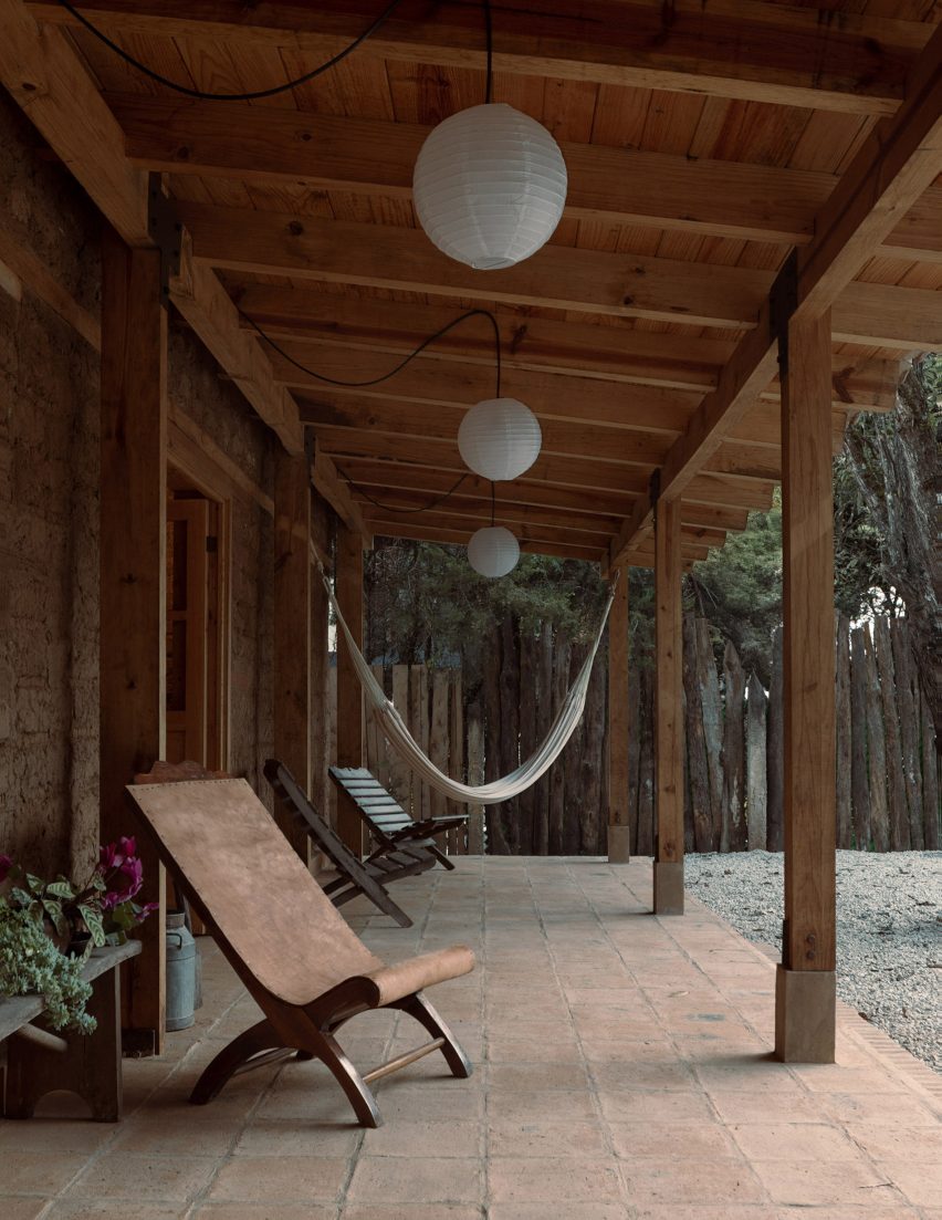 Verandah of Casa Estelí in Mexico