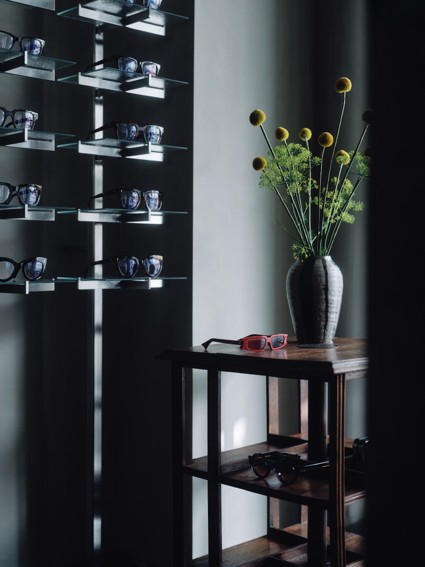 Eyewear and vintage bookshelf in Cubitts Manchester by Youth