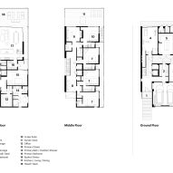Floor plans of Dune House in Delaware by Ziger Snead