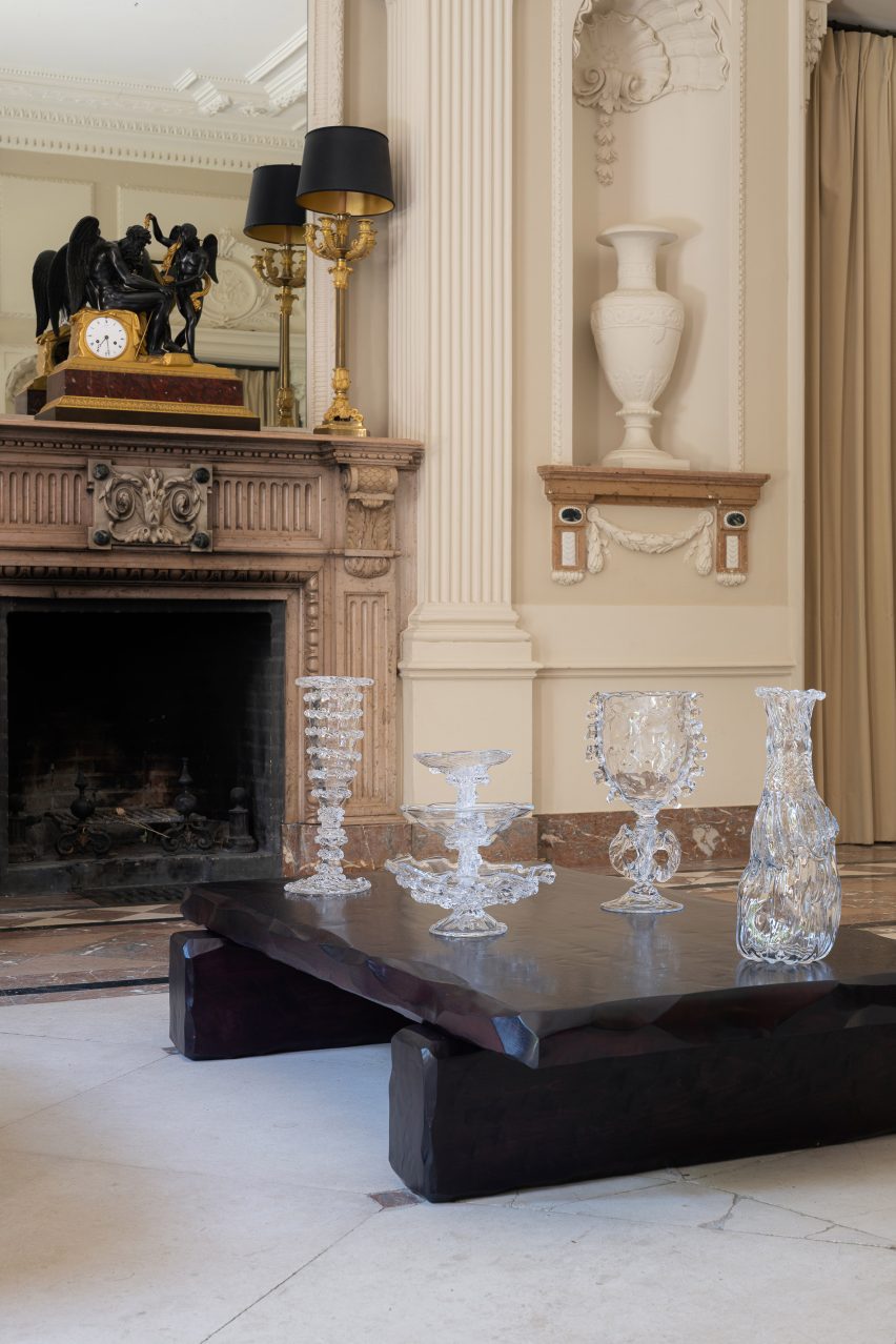 Alexander Kirkeby glass in God Speed exhibition by Uppercut at Chateau de Spycker