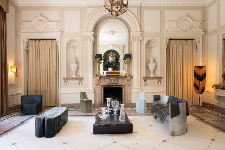 Entrance lobby for God Speed exhibition by Uppercut at Chateau de Spycker