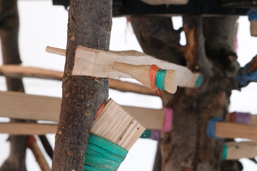 Tree branch table legs