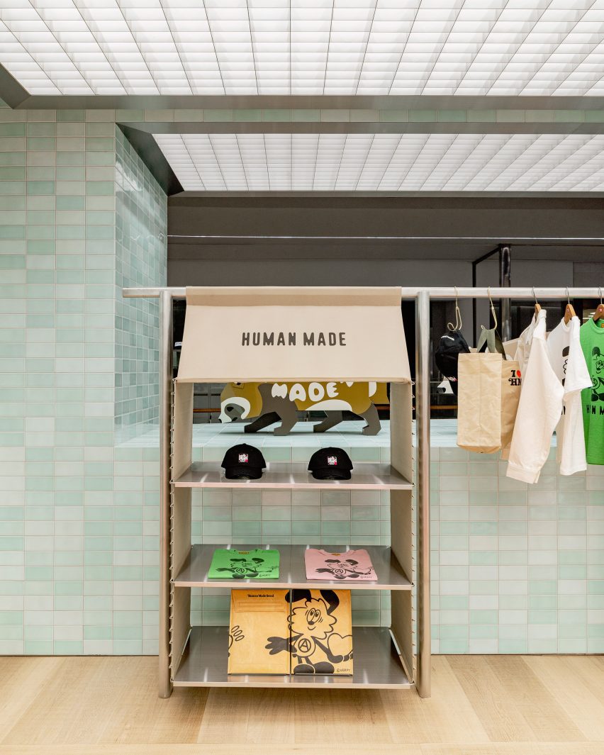 Storage detail in Human Made store