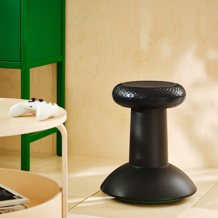 Thumbstick stool from YXSTABY collection by IKEA and Xbox