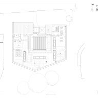 Roof plan of King's Lynn Library by Hudson Architects