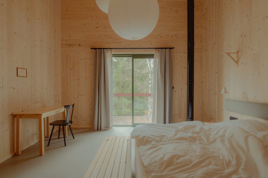 Bedroom interior at residence by Kuba Woźniczka