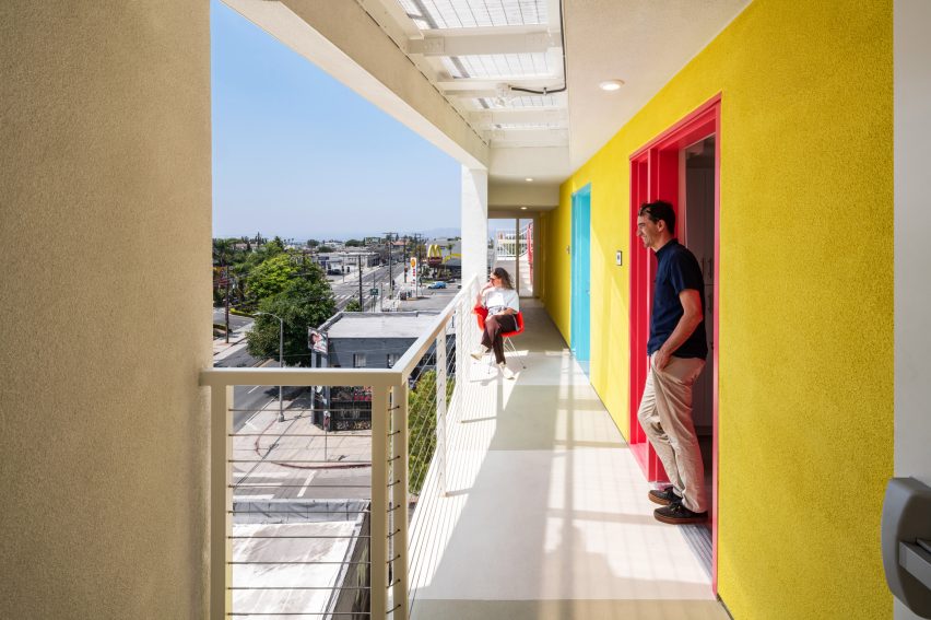 Loma Verde colourful apartments LA