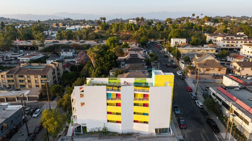 Loma Verde colourful apartments LA