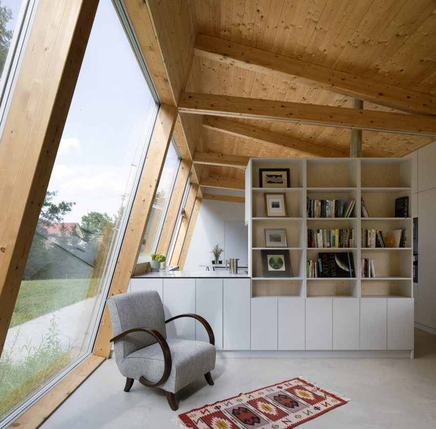 Living space interior at South Bohemian home