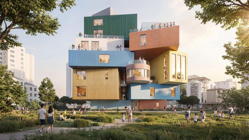 Render of Bihailou Art Village by MVRDV