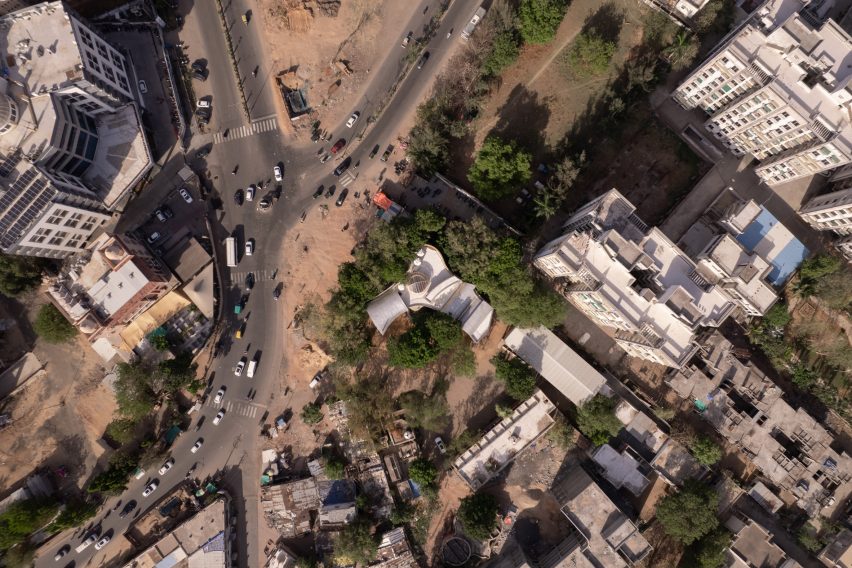 Aerial view of school in Vadodara
